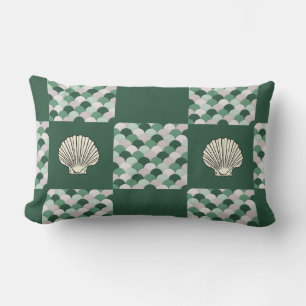 Scallop Shell met Geometrische Scallop Pattern Kussen