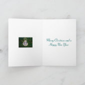 Scallop Shell Ornament Merry Christmas Card Feestdagen Kaart (Binnen)