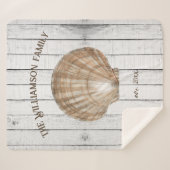 Scallop Shell Sherpa Blanket Sherpa Deken (Voorkant (horizontaal))