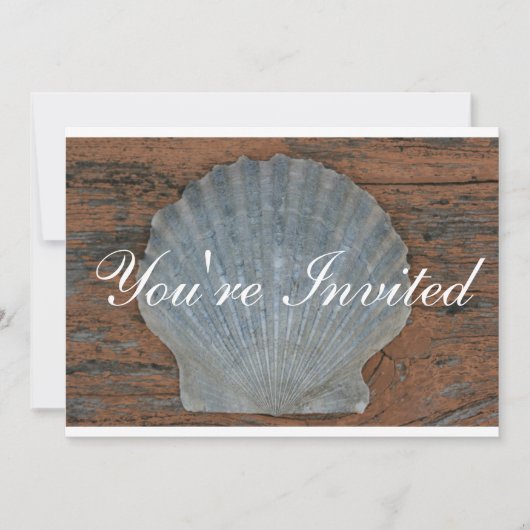 Scallop Shell-uitnodiging Kaart (Voorkant)