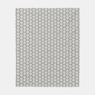 Scallop Shells Patroon op Grey Fleece Blanket Deken