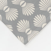 Scallop Shells Patroon op Grey Fleece Blanket Deken (Hoek)