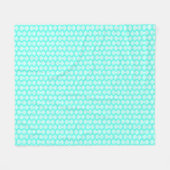 Scallop Shells Pattern Aquamarine Fleece Blanket (Voorkant (Horizontaal))
