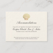 Scallop Single Seashell bruiloft Details Informatiekaartje (Voorkant)