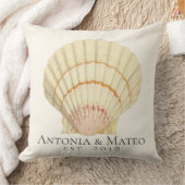 Scallop Single Seashell Weddenschap Kussen (Deken)