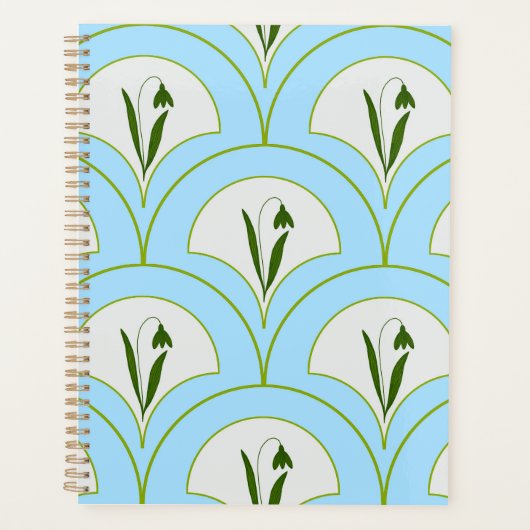 Scallop tulp bloemontwerp spiraalvormige schaafmac planner (Voorkant)