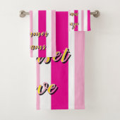 Scalloped Cabana Pink White Summer Stripes (En situation)