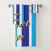 Scalloped Cabana Yellow Blue Summer Stripes (En situation)