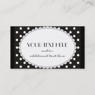 Scalloped Polka Dot Visitekaartje