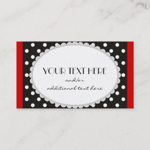 Scalloped Polka Dot Visitekaartje