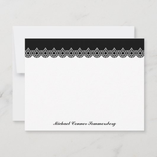 Scalloped Star van David Black Hartelijk dank Bedankkaart (Voorkant)