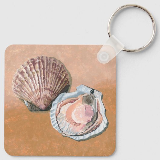 Scallops stilleven sleutelhanger (Achterkant)