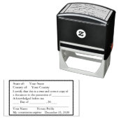 Scaloped Borded Notary Public Copy Stempel (In situ)
