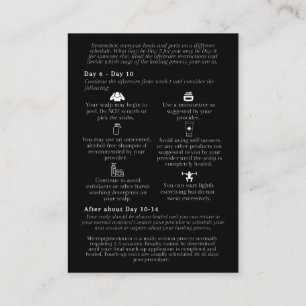 Scalp Micropigmentatie Aftercare Instructie Visitekaartje