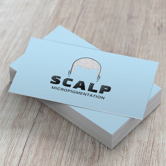 Scalp Micropigmentatie Haarblauw Tattoo Visitekaartje