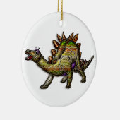 Scaly Rainbow Diosaur Keramisch Ornament (Rechts)