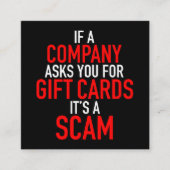 Scam carte cadeau - Prévention des fraudes (Devant)