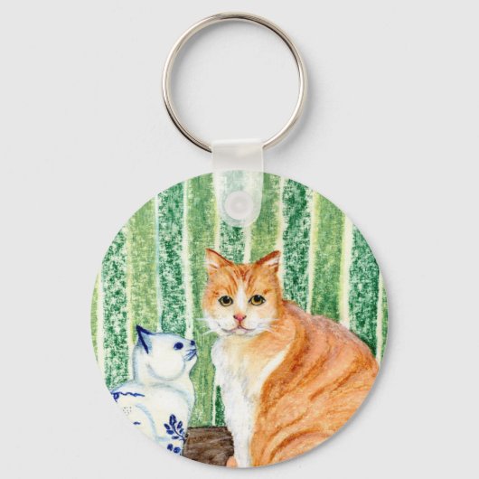 Scampy met delfts blue cat-1.jpg sleutelhanger (Voorkant)