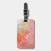 Scan als verloren aangepaste QR-code Monogram Mode Bagagelabel (Voorkant verticaal)