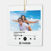 Scan Code Lied Kerstmis Keramisch Ornament (Links)
