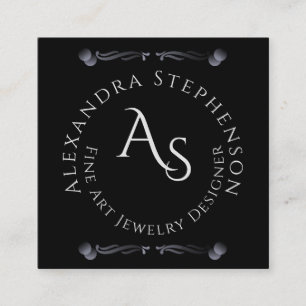 Scan Connect Social Media QR Code juwelen display Vierkante Visitekaartje