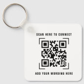 Scan de code QR | Porte-clés promotionnel de logo  (Recto)