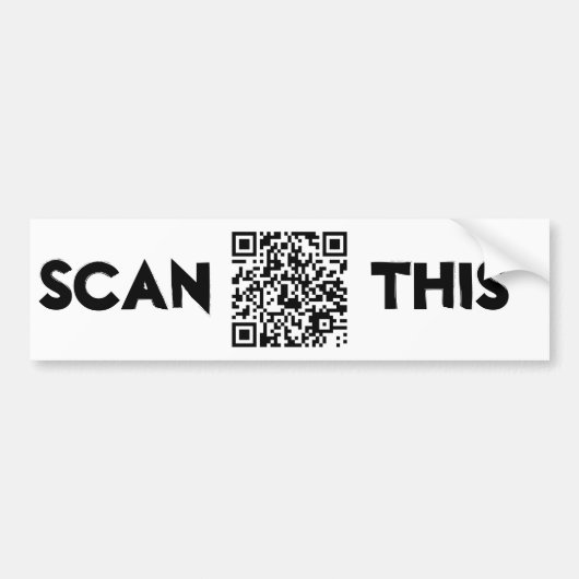 SCAN DEZE BUMPERSTICKER (het Product van het Beric (Voorkant)