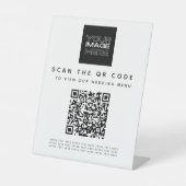 Scan het Pedestal Sign van het Qr Code Wedding Men Reclamebord Met Voetstuk (Voorkant)