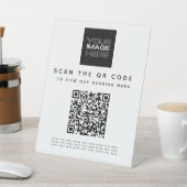 Scan het Pedestal Sign van het Qr Code Wedding Men Reclamebord Met Voetstuk (Insitu)