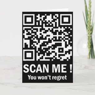 Scan Me, Je Zult Het Niet Berouwen Funny Qr Trump Kaart