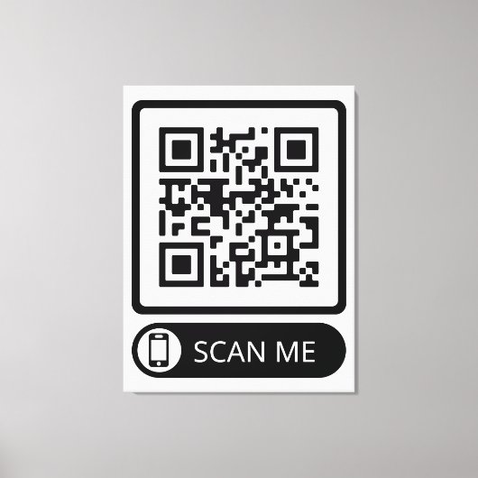 Scan me Marketing QR Code Canvas Afdruk (Voorkant)