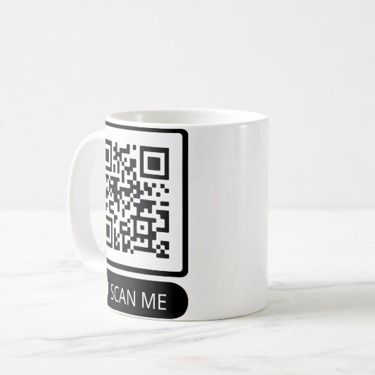 Scan me Marketing QR Code Koffiemok (Voorkant links)