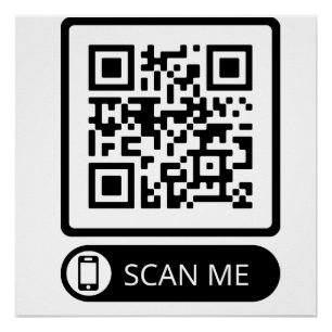 Scan me Marketing QR Code Perfect Poster