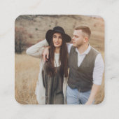 Scan me naar RSVP Wedding QR Code Response Square Informatiekaartje (Achterkant)