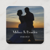 Scan me naar RSVP Wedding QR Code Response Vierkante Visitekaartje (Achterkant)