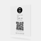 Scan me naar Uitzicht Menu Order QR Code Acryl Bord (Hoek)