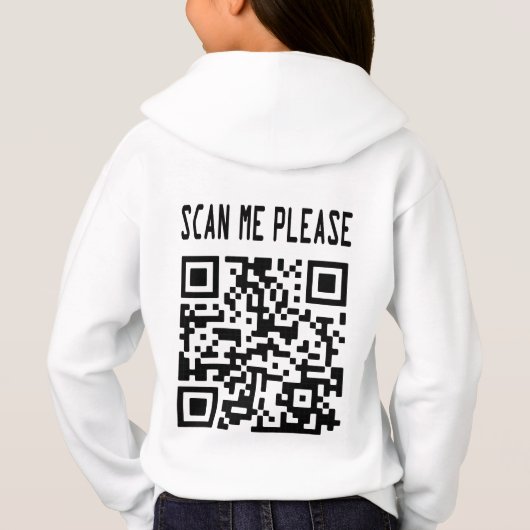 Scan me please QR-code - Glimlach, het is gratis (Achterkant)