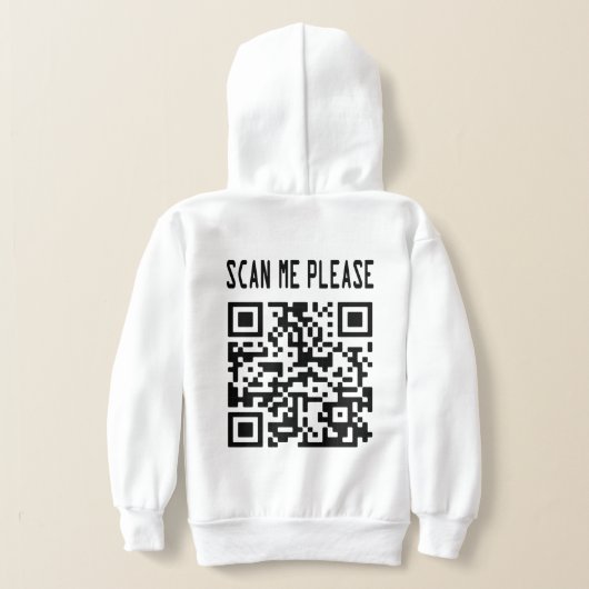 Scan me please QR-code - Glimlach, het is gratis (Laag Achter)