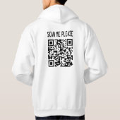 Scan me please QR-code - Glimlach, het is gratis Hoodie (Achterkant)
