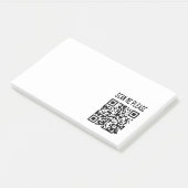 Scan me please QR-code - Glimlach, het is gratis Post-it® Notes (Schuin)