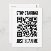 Scan me QR-code: kies elke dag vriendelijkheid Briefkaart (Voorkant / Achterkant)