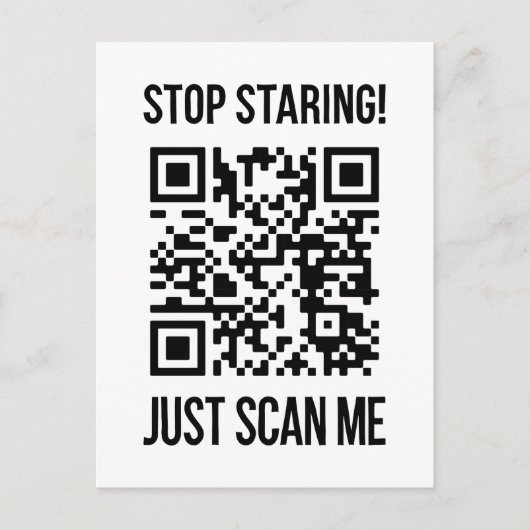 Scan me QR-code: kies elke dag vriendelijkheid Briefkaart (Voorkant)