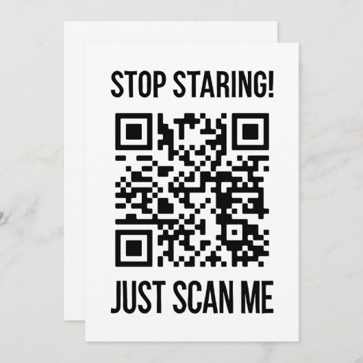 Scan me QR-code: kies elke dag vriendelijkheid Kaart (Voorkant / Achterkant)