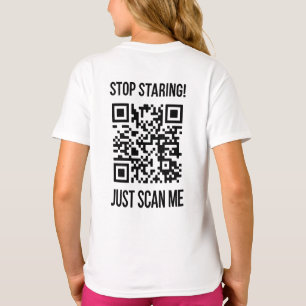 Scan me QR-code: kies elke dag vriendelijkheid T-shirt