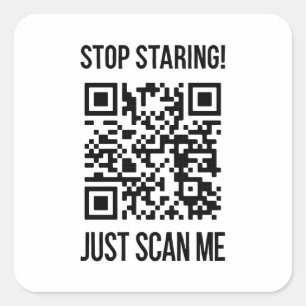 Scan me QR-code: kies elke dag vriendelijkheid Vierkante Sticker