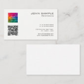 Scan Me QR Code Professionele Sjabloon Upload Logo Visitekaartje (Voorkant / Achterkant)