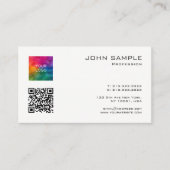 Scan Me QR Code Professionele Sjabloon Upload Logo Visitekaartje (Voorkant)