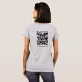 Scan ME QR Code Vrouwen Dubbelzijdig Licht Staal T-shirt (Achterkant volledig)