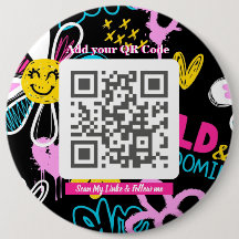 Scan Me QR-codeknop – Kleurrijk & Leuke Vormgeving