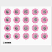 Scan me Roze QR-code schaalbaar Ronde Sticker (Vel)